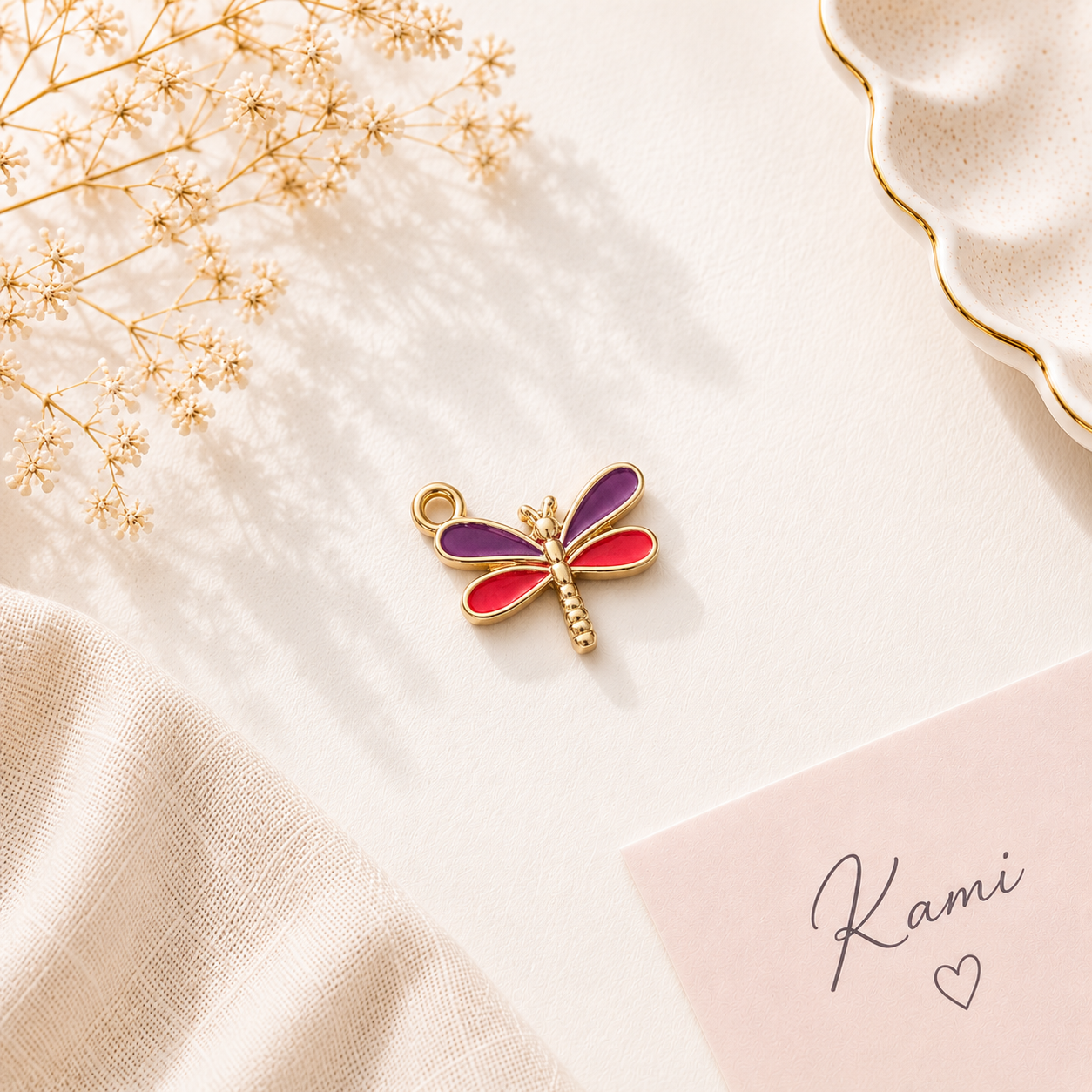 Velvet Dragonfly Charm