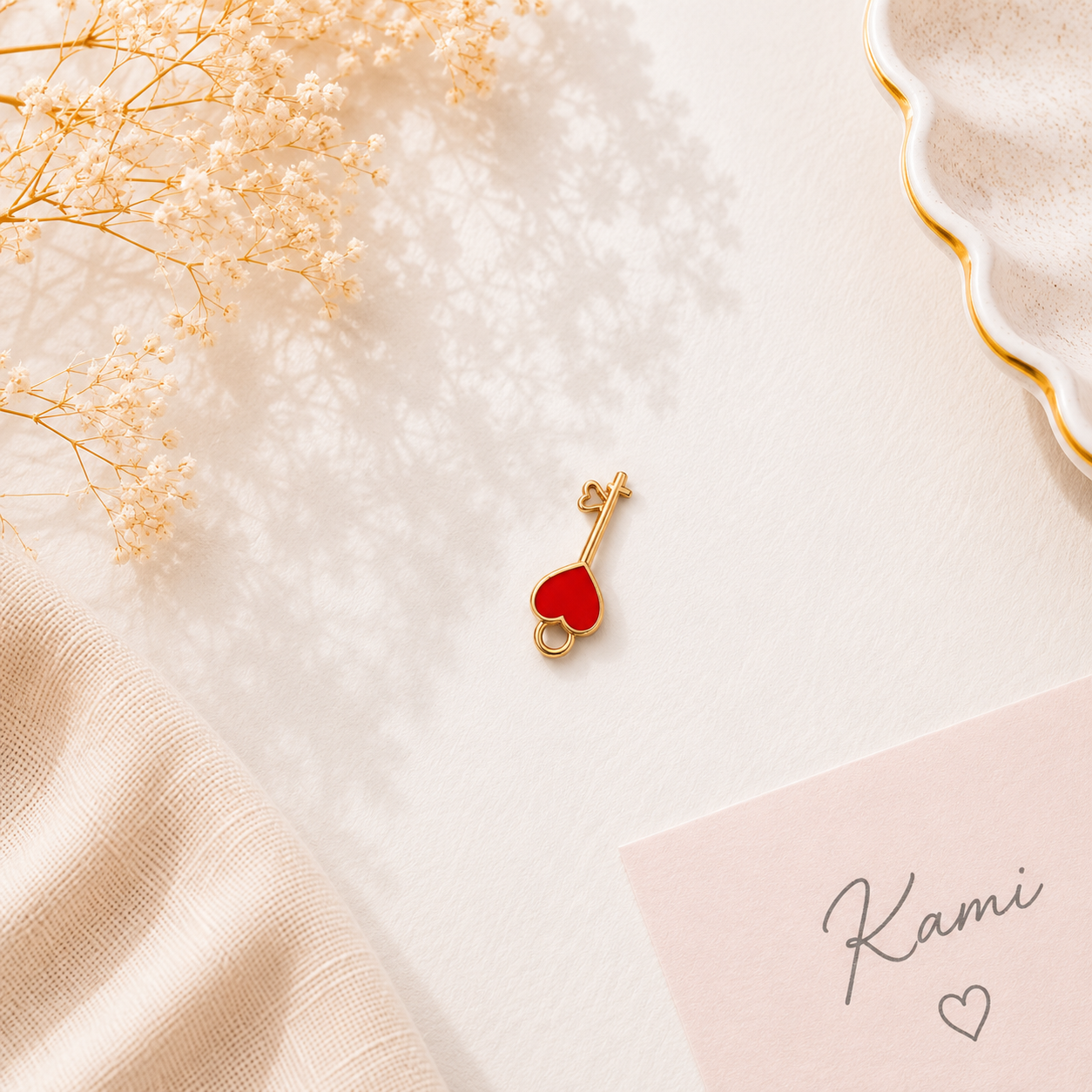 Cupid`s Key Charm