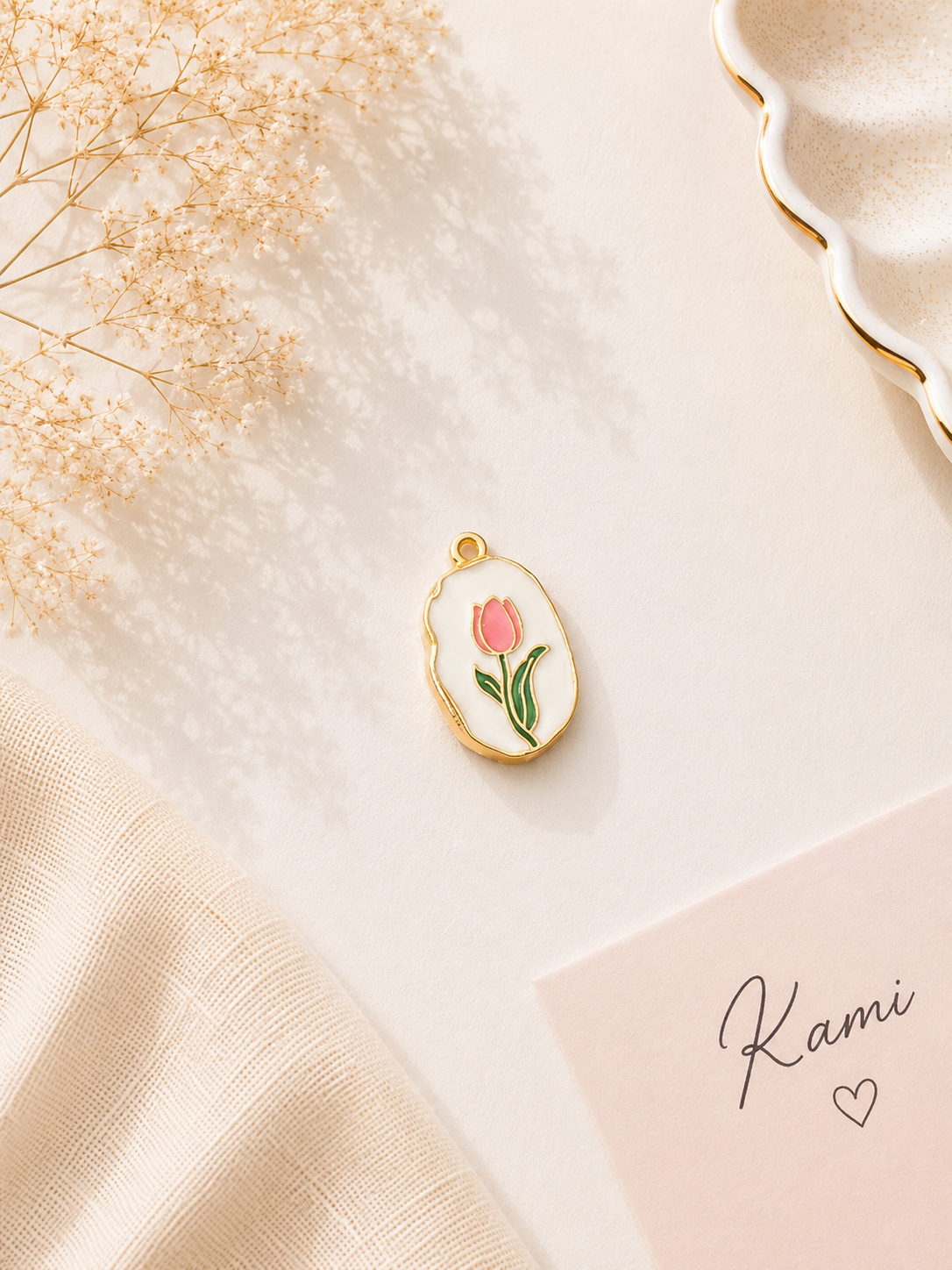 Spring Letter Charm